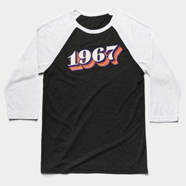 1967 Birthday Year Baseball T-Shirt by Vin Zzep